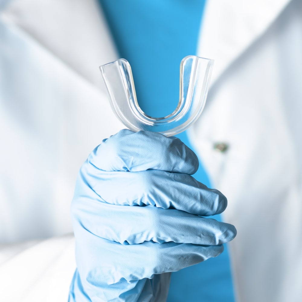 A clear mouth guard.